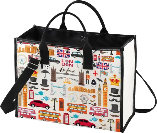 Miniatura 9 de LEVLO Londres Regalo de viaje British Theme Cosmetic Bag Inglaterra Souvenir Gift Reino Unido Maquillaje Cremallera Bolsa Bolsa (Londres), Londres