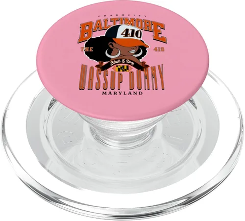 Miniatura 8 de 410 Código de área Baltimore Maryland Flag Blaq Girl Bmore Pride PopSockets estándar PopGrip