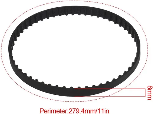 Miniatura 4 de 2 correas de transmisión 429964-32 compatibles con Black and Decker Sander BR300 11 pulgadas de longitud 1/5 pulgadas separación de dientes paso 55