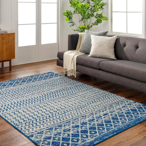 Miniatura 22 de Livabliss Alfombras de Área - Alfombra Chester Boho Marroquí Negra de 2x16 para Sala de Estar y Dormitorio - Alfombra Geométrica Blanca y Gris