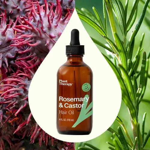 Miniatura 7 de Plant Therapy Aceite de romero y ricino - Tratamiento capilar de 4 onzas para el crecimiento, brillo, suavidad, cuero cabelludo saludable