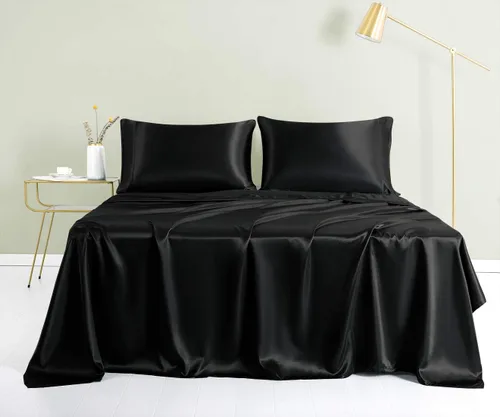 Miniatura 8 de Versatile Bedding Juego de ropa de cama de 3 piezas, tela de satén sedosa ultra suave, el mejor juego de 3 piezas de calidad premium, fácil cuidado