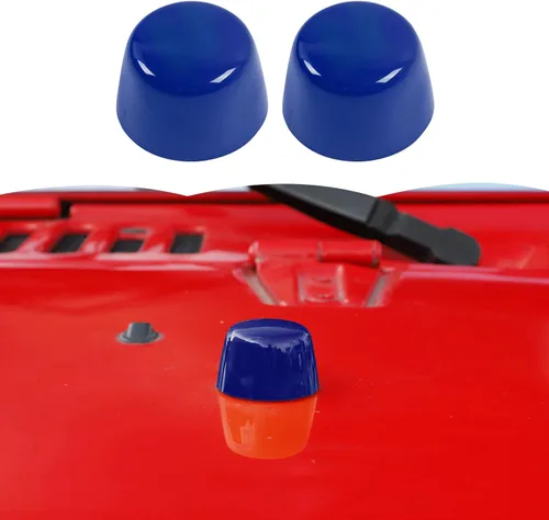 Cubierta de Goma para Capó del Motor, Adorno de Adornos para Cuerpo de Vehículo para Jeep Wrangler JK JKU 2007-2018, Azul