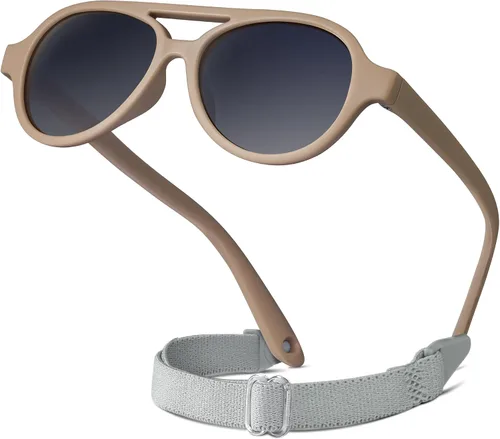 Miniatura 6 de RIVBOS RBK068 - Gafas de sol polarizadas UV400 para bebé, marco suave con correa segura para bebés y recién nacidos (0-24 meses)
