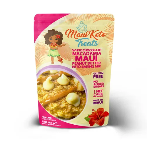 Miniatura 3 de Maui Keto Treats Mezcla de galletas de crema de mantequilla, sin gluten, baja en carbohidratos, hecha con harina de almendras orgánicas, 12 onzas
