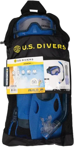 Miniatura 6 de U.S. Divers Avila Junior - Juego de esnórquel unisex – Lente curvada de 1 ventana para visión panorámica, lente antivaho y esnórquel con parte