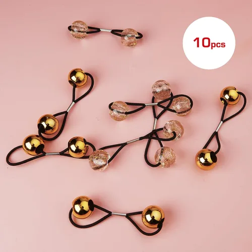 Miniatura 5 de RED by Kiss 8 ligas para el pelo de bola de 0.63 pulgadas, soportes para cola de caballo de burbujas para niños, niñas, mujeres, bebés, bebés