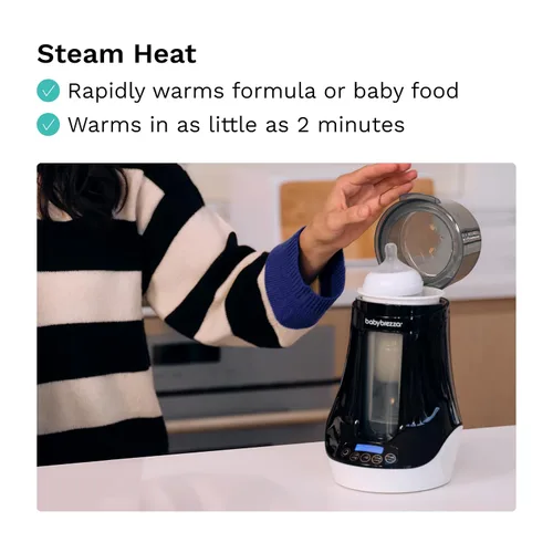 Miniatura 5 de Baby Brezza Calentador rápido de biberones, leche para bebés + calentador de leche materna, descongelador, 2 temperaturas únicas para leche materna