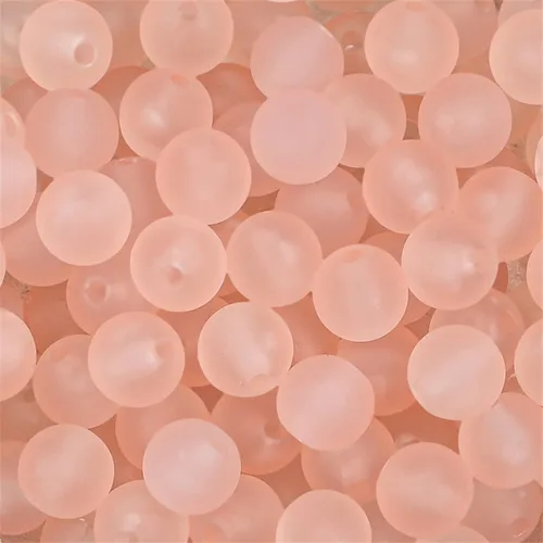 230 cuentas redondas acrílicas de 0.315 pulgadas (0.315 in), color rosa claro mate esmerilado para hacer joyas de bricolaje