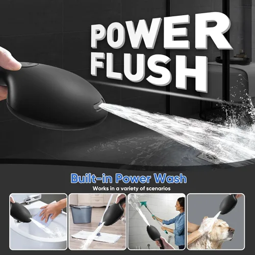 Miniatura 5 de Cobbe Cabezal de ducha de 9 funciones con rociador eléctrico integrado, interruptor de palanca de encendido y apagado de ahorro de agua de 1.8 GPM