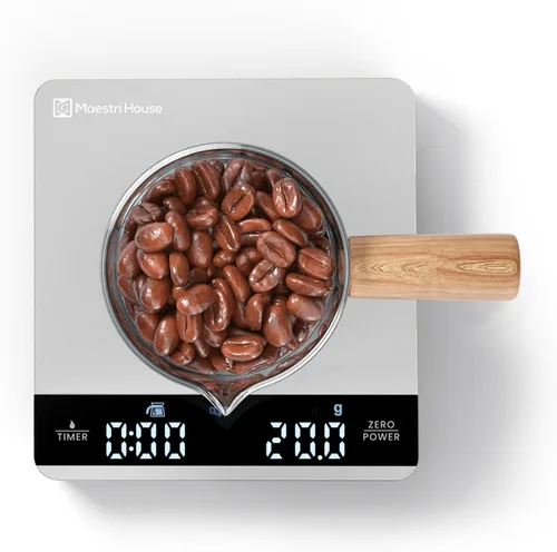 Miniatura 8 de Maestri House - Mini báscula de café con temporizador, báscula de café recargable Maestri House de 4.4 lbs/0.00 oz para café expreso y café, báscula