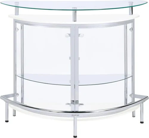 Miniatura 4 de Mueble para bar con frontal de acrílico, Metal, Blanco