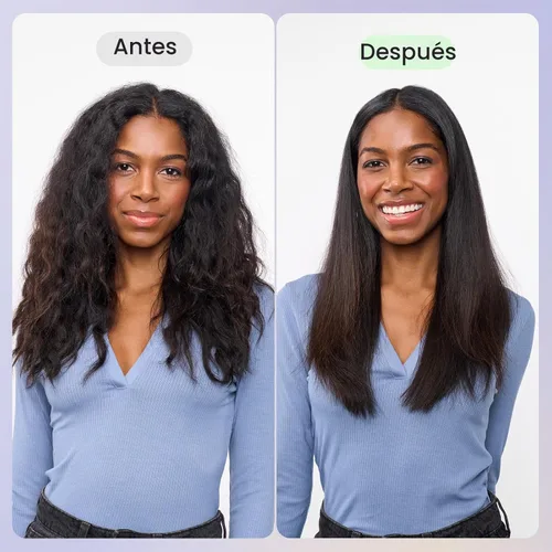 Miniatura 6 de Wavytalk Plancha de Pelo Alisadora, Plancha Plana de Titanio Sesh de 1.7 Pulgadas de Ancho con Ventilación, Alisador para Cabello Húmedo o Seco Azul