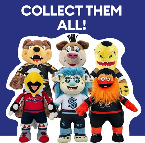 Miniatura 9 de Bleacher Creatures Anaheim Ducks Wild Wing - Figura de peluche de mascota de la NHL de 10 pulgadas (uniforme triangular verde azulado), una mascota