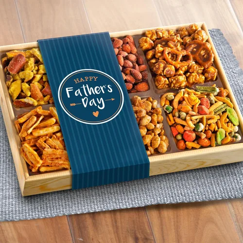 Miniatura 2 de Caja de regalo de bandeja de refrigerios y frutos secos variados Crunch 'n Munch para el Día del Padre