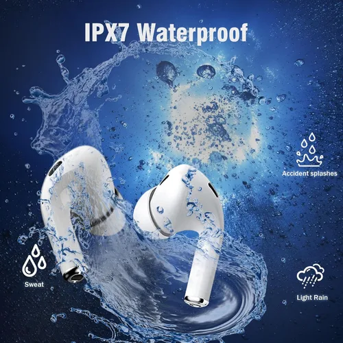 Miniatura 6 de Auriculares inalámbricos Pro 2 Bluetooth 5.3 con micrófono integrado con cancelación de ruido con funda de carga, 40 horas de reproducción, IPX7