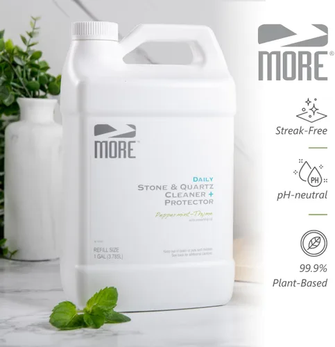 Miniatura 4 de MORE Limpiador de Piedra y Cuarzo + Protector - Recambio de Spray para Cuidado de Superficies a Base de Agua - Para Encimeras de Cocina y Baño