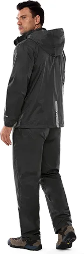 Miniatura 2 de 33,000ft Traje de lluvia para hombre con capucha oculta, impermeable, equipo de lluvia (chaquetas y pantalones)
