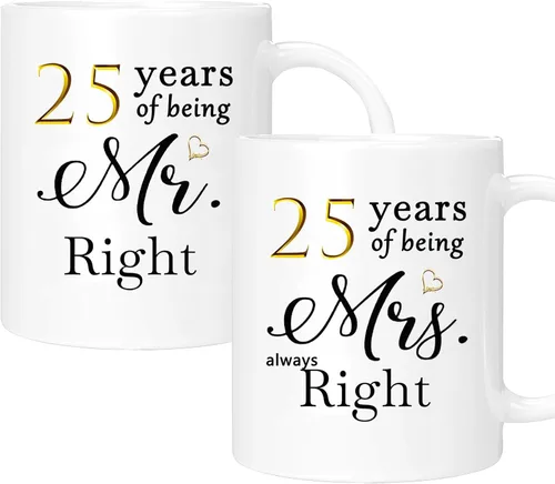 Miniatura 9 de Juego de 2 Tazas de Café del 11º Aniversario, Regalos de Boda del 11º Año Decoraciones de Aniversario para Parejas Padres Hombres Mujeres Marido