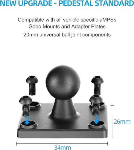 Miniatura 6 de OHLPRO Soporte para tablet con base de taladro resistente, para tablero de instrumentos de 7 a 11.5 pulgadas, iPad/iPad Mini Samsung Galaxy
