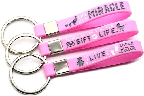 Miniatura 2 de Inkstone Llavero de baby shower para niñas Paquete de 12 llaveros para baby shower de niña Suministros de regalos de fiesta, regalos, bolsa