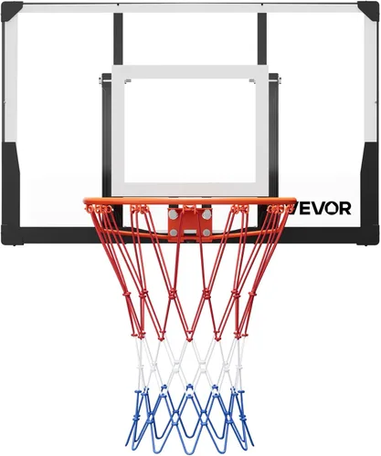 Miniatura 10 de VEVOR Basketball Hoop, 44 54 Inchs PC Backboard Wall Mounted, Basketball Portable Hoop & Goal, Indoor & Outdoor with Hand-Crank Adjustment, Classic