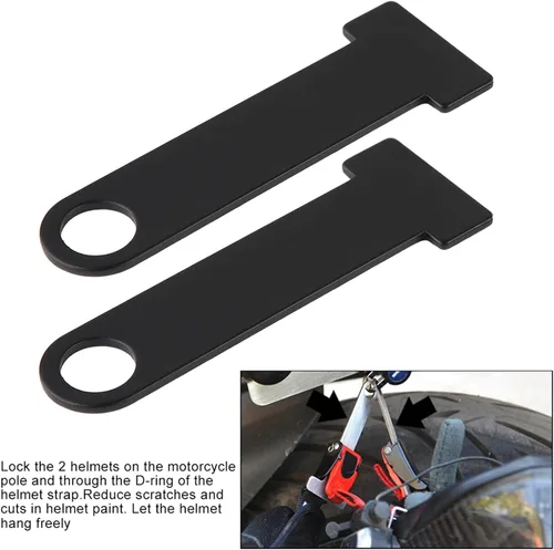 Miniatura 6 de 2 cerraduras para casco de motocicleta, kit de liberación rápida de hebilla de correa de anillo en D de acero inoxidable, accesorio de modificación