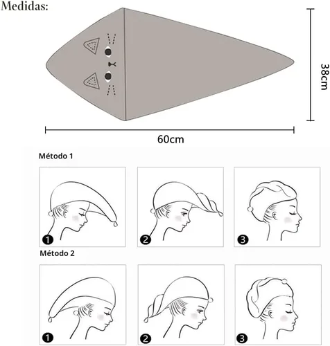 Miniatura 4 de Bonita toalla de pelo de microfibra con diseño de gato para niños, paquete de 3 toallas de secado rápido, turbante de pelo divertido con giro