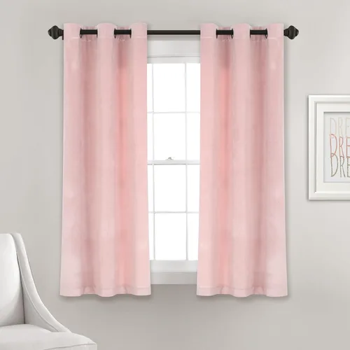Miniatura 39 de Lush Decor Prima Velvet Sólido - Par de paneles de cortinas para ventana con ojales de filtrado de luz, 95" L x 38" A, Negro