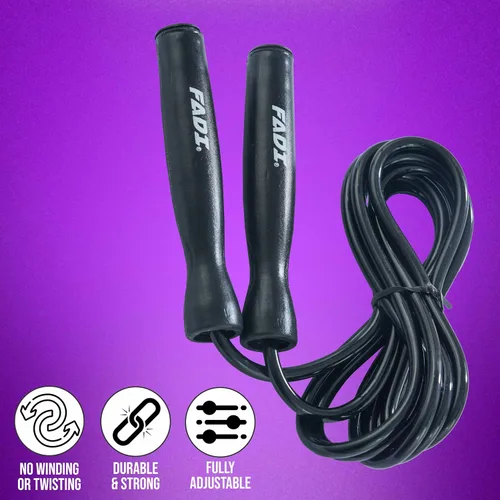 Miniatura 5 de Cuerda de saltar de velocidad para todas las edades, sin enredos, cable rápido, ideal para ejercicios en casa, cardio, boxeo y entrenamientos