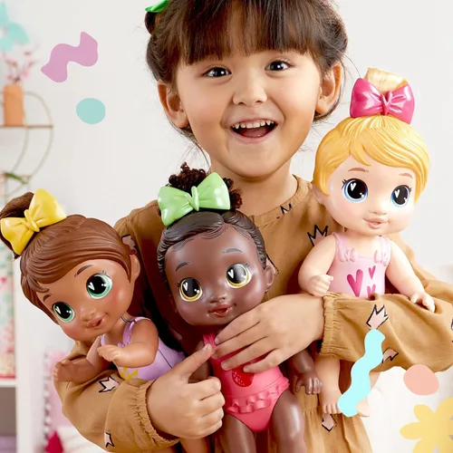 Miniatura 9 de Baby Alive Shampoo Snuggle Berry Boo Cabello Negro - Juego de muñeca bebé de agua de 11 pulgadas, juguetes para niñas y niños de 3 años en adelante