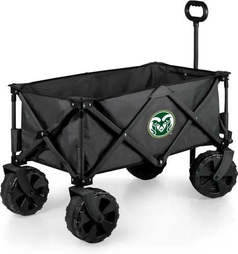 Miniatura 58 de PICNIC TIME NCAA Adventure Wagon Elite - Carro de playa plegable todo terreno con ruedas grandes, tapa superior de mesa y forro suave para enfriar