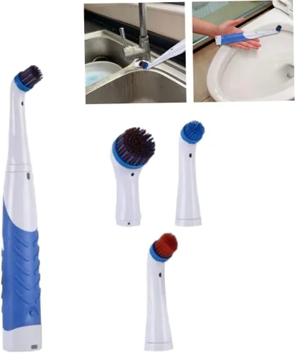 Miniatura 3 de Reveal Power Scrubber Cepillo de limpieza eléctrico con 4 cabezales de cepillo para bañera cocina azul..