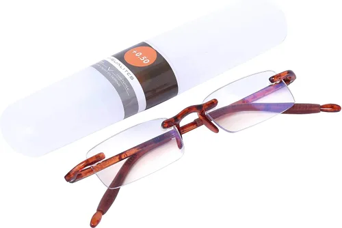 Miniatura 9 de Visualites Lentes de lectura para computadora de lectura ligeros sin montura para filtrar la luz azul para hombres y mujeres Azul marino