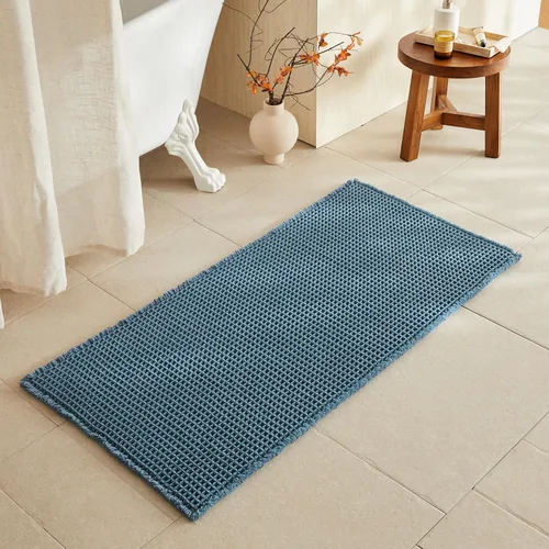 Miniatura 73 de TYUU Tapete de baño estilo gofre, tapete de baño bohemio, antideslizante, lavable, súper absorbente, de secado rápido, bonito tapete de baño