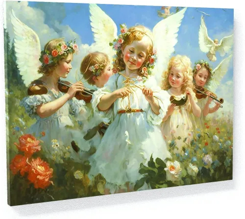 Miniatura 11 de Sense Canvas Arte de Ángel Ángel 12 Arte en Lienzo - Arte de Pared para Decoración del Hogar Impresión Póster Pintura Pequeño 16x12 / 0.75