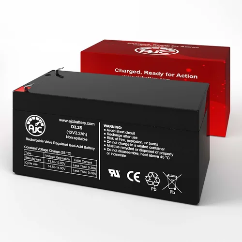 Miniatura 2 de AJC Batería compatible con ExpertPower EXP1233 12V 3.2Ah Batería de plomo ácido sellada