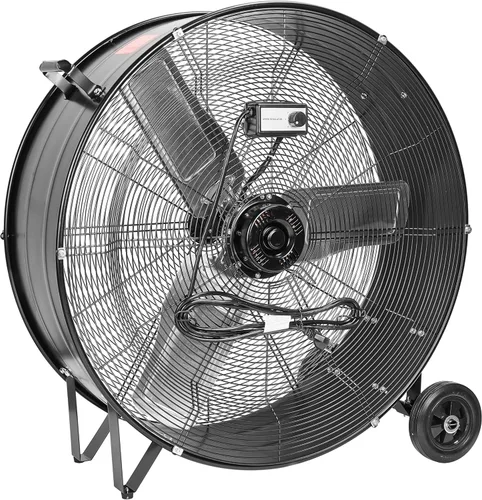 Miniatura 8 de NORTHSKY Ventilador de tambor industrial de alta velocidad de 13000CFM, ventilador de granero de piso de barril resistente, 2 velocidades, motor