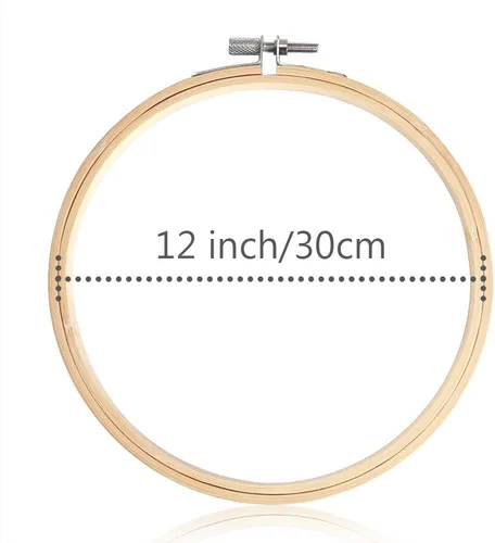 Miniatura 3 de Caydo Anillo de aro de bordado de 12 pulgadas para costura práctica