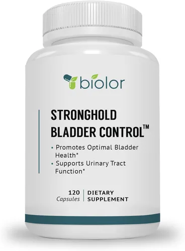Biolor Control de vejiga Stronghold para hombres y mujeres - Apoya el flujo urinario saludable (ya dentro de rangos normales) - 120 cápsulas