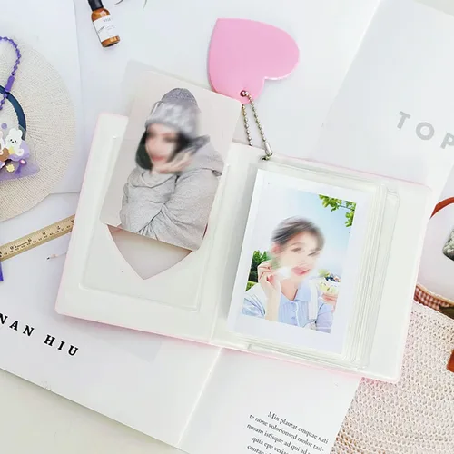 Miniatura 7 de 2 carpetas pequeñas para tarjetas fotográficas de 3 pulgadas, álbum de fotos Kpop pequeño, soporte para tarjeta de identificación con 5 hojas