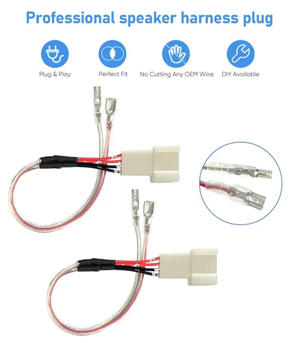 Miniatura 3 de Reemplazo del arnés de cableado del altavoz de la puerta delantera del coche para Toyota Rav4/Camry/Highlander 2008-2022, Subaru