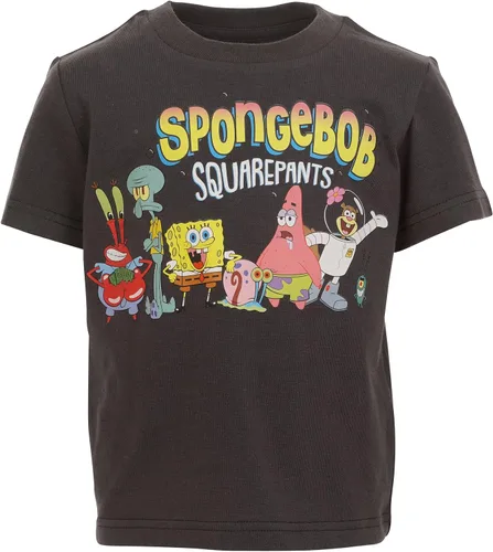 Miniatura 3 de Nickelodeon Paquete de 3 camisetas gráficas de manga corta con estampado de Bob Esponja, Amarillo, turquesa, rosa
