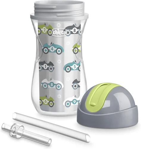 Miniatura 5 de Chicco - Taza con tapa abatible y popote de 9oz Taza para niños pequeños con aislamiento y popote de silicona suave Sin derrames Fácil