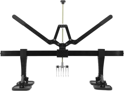 Kit de palanca de extracción de abolladuras de coche de cuatro patas de 870 mm con 6 anillos de gancho de garra de aluminio para carrocería (negro)