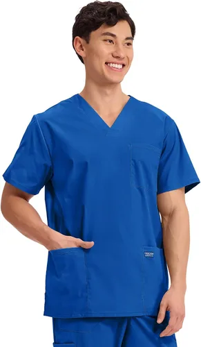 Miniatura 56 de Cherokee WW Professionals WW695 - Camisa de uniforme sanitario para hombre, con cuello en V