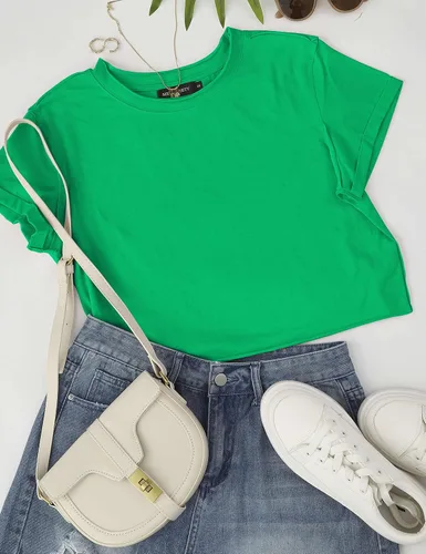 Miniatura 6 de MEROKEETY Camisetas cortas de verano de manga corta con cuello redondo para mujer