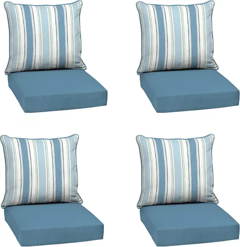 Miniatura 94 de Arden Outdoor Deep Seat Cushion Set, 24 x 24 pulgadas, Cojín para exteriores resistente al clima, a la lluvia y a la decoloración para silla, sofá