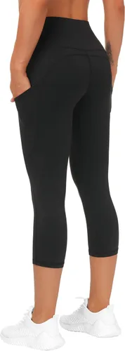 Miniatura 4 de The Gym People Pantalones deportivos gruesos de tiro alto, con bolsillos y control de abdomen, leggings para entrenar, correr, hacer yoga, para mujer