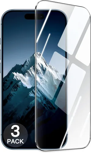 Miniatura 14 de JETech 9H+ - Protector de pantalla inastillable para iPhone 15 de 6.1 pulgadas, película de vidrio templado de grado militar con herramienta